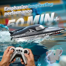 Load image into Gallery viewer, Shark RC Boat for Kids & Adults,2.4GHz High Speed Remote Control Racing Boat W/ Dual Battery 50 Min Runtime,Waterproof