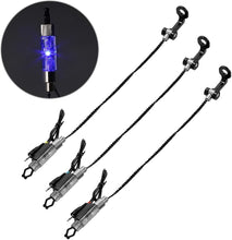 Load image into Gallery viewer, LSOSVSEU Fishing Bite Alarm & Bankstick Set - Includes 3 LED Alarms, 3 Swinger Indicators, 3 Telescopic Rod Holders & Waterproof Carry Bag for Carp Fishing Gear