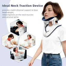 Load image into Gallery viewer, Cervical Traction Device, Lightweight & Adjustable Neck Stretcher for Neck Support, Cervical Neck Traction Device for Home Use, Neck Pain & Tension Relief, FSA-HSA Eligible (White)