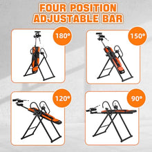 Load image into Gallery viewer, Teclor Inversion Table,Advanced Heat and Massage Function,Strength Training Inversion Table for Back Pain Relief,Heavy Duty Inversion Table 350 lbs Capacity with Wider and Thickened Backrest