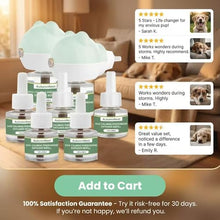 Load image into Gallery viewer, Dog Pheromone Diffuser Kit, Pet Diffuser for Stress Support, Reduces Stress and Promotes Relaxed Behavior, 2 Plug-in + 4 Packs Refill, 120 Day Supply (Non-Toxic, Safe & Inedible), Diffuser with Light