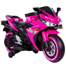 Load image into Gallery viewer, Kids Electric Motorcycle, 12V Electric Motorcycle on Car LED Lights, Music Player & Horn
