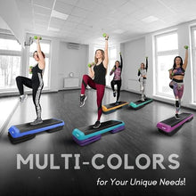 Load image into Gallery viewer, Yes4All Adjustable Workout Aerobic Exercise Step Platform - Blue Black