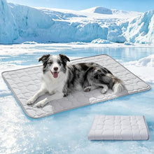 Load image into Gallery viewer, Mora Pets Dog Cooling Mat Pet Cooling Pad for Large Dogs & Cats Q-Max>0.5, Breathable Washable Self Cool Dog Mat for Indoor Floors, Crate, Sofa & Outdoor Use, Non Gel Summer Ice Silk Cold Pad L 41x28