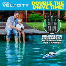 Load image into Gallery viewer, Force1 Velocity Blue Fast RC Boat- Remote Control Boats for Adults and Kids, Underwater Speed Racing Mini RC Boats for Pools and Lakes