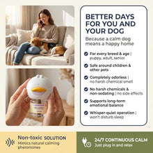 Load image into Gallery viewer, NAURTPIW Dog Calming Diffuser – 3 Plug-in + 6 Refills, 180-Day Stress Relief, Dual-Pheromone Formula for Anxiety, Barking, Chewing & Indoor Peeing, Advanced Dog Calming Pheromones Diffuser Kit