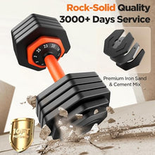 Load image into Gallery viewer, 2026 Updated Adjustable Dumbbell Set of 2, 10-in-1 Weights Dumbbell Set with Storage Box, 50lbs/25lbs
