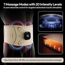 Load image into Gallery viewer, RoundT2 Ab Stimulator Muscle Toner - Heating & Massage Functions, Fat Burning & Abdominal Toning Device, Unisex Portable Home Fitness Equipment for Women Men Gifts