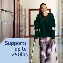 Load image into Gallery viewer, Medline Aluminum Forearm Crutches, Youth, Pack of 2