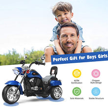 Load image into Gallery viewer, Costzon Kids Motorcycle, 6V Battery Powered Ride on Chopper Motorcycle w/Horn, Headlight
