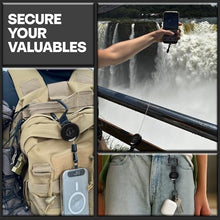Load image into Gallery viewer, ClutchLoop Anti-Theft Phone Tether - Universal Adhesive Anchor, Retractable Steel Line and Locking Carabiner (Midnight)