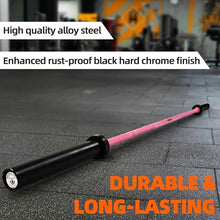 Load image into Gallery viewer, Fitvids 7ft Olympic Barbell 45LBS for Weightlifting and Powerlifting, 2 Inch Strength Training Bar - Pink