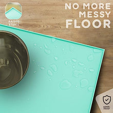 Load image into Gallery viewer, Dog Food Mat - 24x15 Raised Edges Dogs Mat for Food and Water Prevent Spill, Waterproof Cat Food Mats Protect Floors, Easy Clean Dog Bowl Mats for Food and Water, Silicone Pet Feeding Placemats