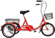 Load image into Gallery viewer, Adult Tricycle - 3 Wheel Bikes for Adults Shopping Adult Tricycles 1 Speed, Adult Trikes 16 Inch for Adult, Seniors, Women