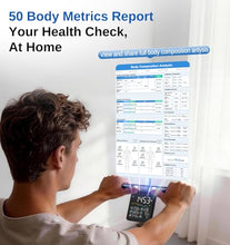 Load image into Gallery viewer, GE Smart Scale for Body Weight: 8-Electrode Body Pod Fat Monitor with Full Body Composition Analysis, Bluetooth App Sync, Large Handle Display, 400lb Capacity Bathroom Scale for Home & Gym, Black