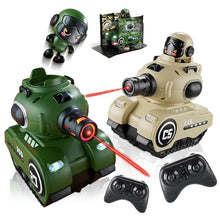 Load image into Gallery viewer, 2 Pack RC Battle Tanks, RC Tank that Shoots with Infrared System & Sound Effects, Remote Control Tank with HP Station