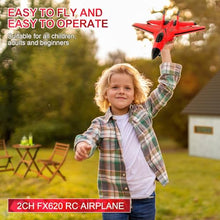 Load image into Gallery viewer, Beffkkip RC Airplane 2CH RC Plane 2.4GHz Remote Control Plane RTF SU35 RC Jet Easy to Fly FX620 Airplane Toys rc Planes for Adults, Kids and Beginner with Night Lights(Red)