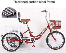Load image into Gallery viewer, Adult Tricycle - 3 Wheel Bikes for Adults Shopping Tricycle for Adult Seniors Women Men 1 Speed 3-Wheel Bike Trike