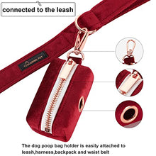 Load image into Gallery viewer, ARING PET Dog Waste Bag Dispenser, Soft Velvet Doggy Poop Bags Holders Attach to Any Leashes, Portable Washable Christmas Pet Waste Pouch Dispenser with Metal Zipper