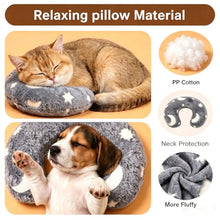 Load image into Gallery viewer, Dog Calming Pillow, Glow in The Dark Dog Neck Pillow for Better Sleep, Reduces Anxiety Pillow Pet, Soft Washable Cats Dogs Bed Pillow Gift (U-Shaped, Medium)