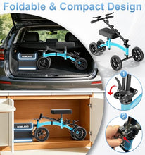 Load image into Gallery viewer, HOMLAND Knee Scooter Walker for Adults for Foot Injuries, 8'' Rubber Wheel