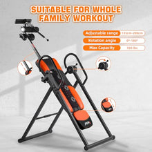 Load image into Gallery viewer, Teclor Inversion Table,Advanced Heat and Massage Function,Strength Training Inversion Table for Back Pain Relief,Heavy Duty Inversion Table 350 lbs Capacity with Wider and Thickened Backrest