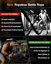 Load image into Gallery viewer, VividPulse 2PCS Weighted Ropeless Battle Ropes for Home Gym - Portable & Quiet Training Rope for HIIT, Strength & Low-Impact Cardio - Full Body Workout Equipment for Men & Women