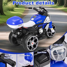 Load image into Gallery viewer, 6V Kids Electric Motorcycle, 3 Wheels Ride on Motorbike for Boys Girls Ages 3-8, Connect with Phone