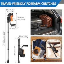 Load image into Gallery viewer, 3-Angle Adjustable Forearm Crutches for Adults - Ergonomic Non-Slip Handles with EVA Elbow Support