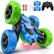 Load image into Gallery viewer, Hamdol Upgraded RC Car for Kids, 360° Rotating Double Sided Stunt Vehicle with Headlights