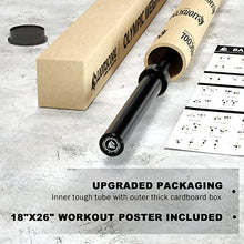 Load image into Gallery viewer, LIONSCOOL 7ft Olympic Barbell (Black E-coating, 1000LBS, No Center Knurl)