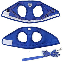 Load image into Gallery viewer, FEimaX Dog Harness and Leash Set for Walking, Soft Mesh Adjustable Easy Control Lightweight Cat Vest Harnesses with Reflective Strips, Escape Proof Small Dogs Cats Vests (Blue, Small)