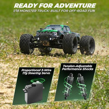 Load image into Gallery viewer, HAIBOXING 1:18 Scale RC Truck 18859E, 4X4 Off-Road Vehicle with Speeds up to 36km/h, Hobby Grade 2.4GHz Remote Control, Water-Resistant Electronics, Two 7.4V Li-Po Batteries for Extended Playtime