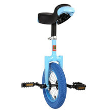 Load image into Gallery viewer, Single Wheel Unicycles Kid's Trainer Unicycle, Unicycle for Kids Beginners, Small 12" Unicycle Balance Scooter Outdoor Cycling (Blue)