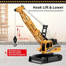 Load image into Gallery viewer, Dwi Dowellin Remote Control Crawler Crane for Boys,11-Channel 2.4GHz RC Construction Crane Toy for Kids Age 3 4-7 8 9 10 Year Old