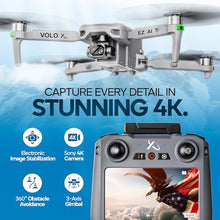 Load image into Gallery viewer, DCX Volo X EZ AI Drones – Drones with Camera for Adults 4k AI-Assisted Flight Control – FAA Approved Drone 4k Camera, 360° Obstacle Avoidance, U.S. Support – Beginner Drone for Adults