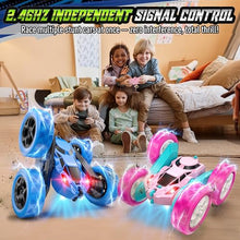 Load image into Gallery viewer, Hamdol Remote Control Stunt Car for Kids, 360° Spinning Double-Sided RC Toy with Headlights