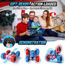 Load image into Gallery viewer, Hamdol STEM Remote Control Car for Kids, 360° Spinning Double-Sided Coloured Design RC Stunt Car