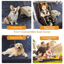 Load image into Gallery viewer, Petiza Dog Car Seat Cover for Back Seat, Heavy-Duty Non-Slip Waterproof Car Bench Protector for Pets,Compatible with Middle Armrests ,Dog Seat Cover Universal for Cars Trucks and SUVs