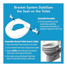 Load image into Gallery viewer, Carex Toilet Seat Riser, Elongated Raised Toilet Seat Adds 2.5 inches to Toilet Height, 300 Pound Weight Capacity Toilet Riser