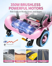 Load image into Gallery viewer, Ecomobi Light Weight Mobility Scooter for Seniors & Adults, 12–30 Mile Range, Foldable Airline Approved Portable 4 Wheel Motorized Scooter with Removable Lithium Battery, 300 lb Capacity, MS01F Pink