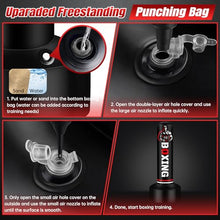 Load image into Gallery viewer, Heavy Punching Bag for Adults Teens, 70" Freestanding Punching Bag with Stand Kickboxing Bags, Women Men Heavy Boxing Bag for Beginners Training MMA Karate Muay Thai Fitness