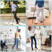 Load image into Gallery viewer, Antdvao Forearm Crutches Pair, Folding Forearm Crutches Adults Lightweight Adjustable, with Rubber Handles