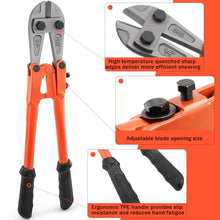 Load image into Gallery viewer, 3Pcs Bolt Cutter Set with 14" Heavy Duty Bolt Cutter,8" Mini Bolt Cutter,8" Wire Rope Cutter & Storage Bag for Cutting Locks,Padlocks,Chains,Steel Cable,Barbed Wire,Iron Rod,Metal,Fence