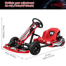 Load image into Gallery viewer, Electric Go Kart for Kids, 36V 350W Motor Drift Kart with 16 MPH Speed, Adjustable Length, Max Load 187lbs