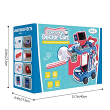Load image into Gallery viewer, Liberry Doctor Kit for Toddlers Ages 3 4 5, Pretend Kids Doctor Playset with Cart, Costume and Stethoscope, Role Play Medical Toys Birthday Gift for Girls Boys (Blue)