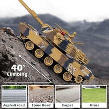 Load image into Gallery viewer, Supdex 1/24 RC Battle Tank Set, Remote Control USA M1A2 and Ger Leopard II Army Toy That Shoots