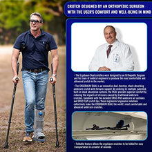 Load image into Gallery viewer, Crutches with Triple Shock Absorption, Adjustable,Ergonomic Grip, Foldable, with Arm Support