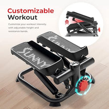 Load image into Gallery viewer, Sunny Health & Fitness Total Body Smart 2-in-1 Stepper Machine, Non-Slip Pedals with Smart SunnyFit App - SF-S0978Smart