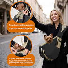 Load image into Gallery viewer, Dog Carrier Sling,Dog Carriers for Small Dogs & Cats Under 20 lbs,Puppy Carrying Backpack Pet Purse with Pockets,Adjustable Shoulder Strap,Hands Free for Travel (Black)